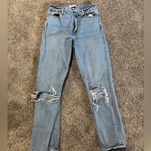 Abercrombie 90s straight ultra high raise Curve Love jeans